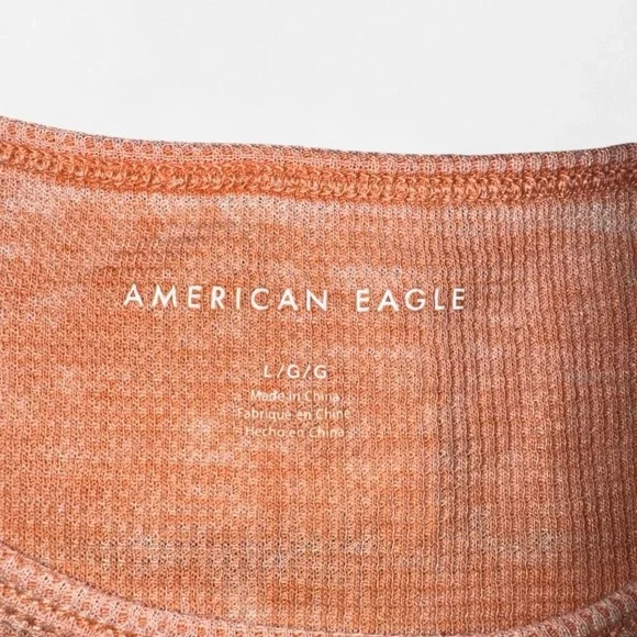 American Eagle Peach Waffle Knit Baby Tee - Picture 3 of 4